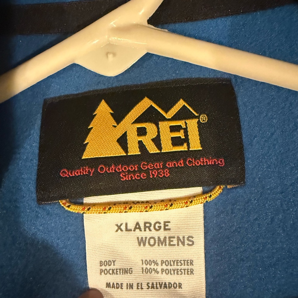 REI Sky Blue Varsity Jacket with Gold Accents - Picture 4 of 5